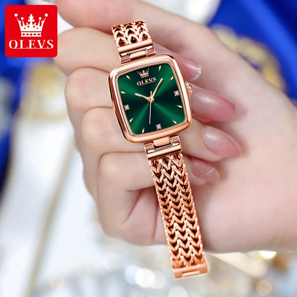 Elegant Women's Waterproof Quartz Watch - Luxury Stainless Steel Design