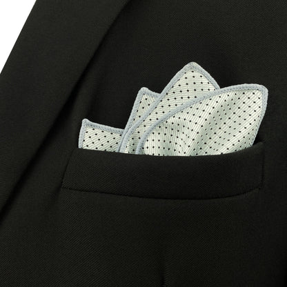 Gray Solid Paisley Men’s Pocket Square - Green Fashion Handkerchief