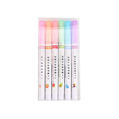 Curve Wave Line Art Marker Pens Set