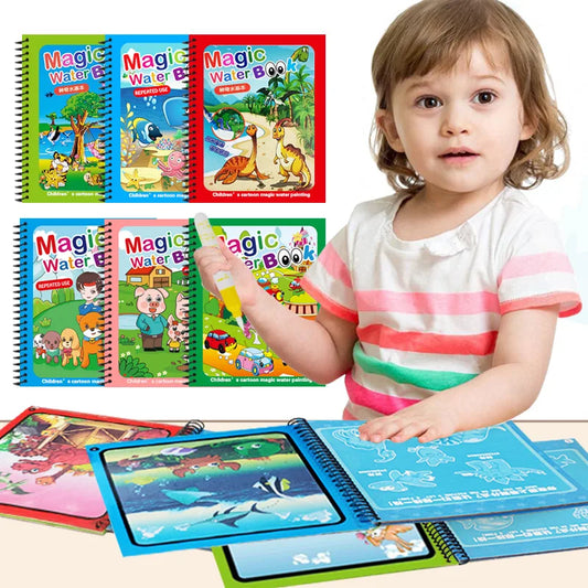 Magic Water Painting Book – Montessori-Inspired Coloring for Toddlers