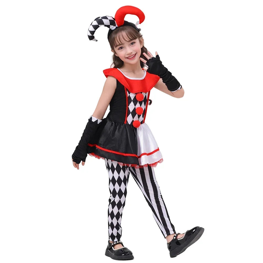 Sydanne Kids Clown Skirt Dress Set