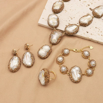 Natural Baroque Pearl Jewelry Set