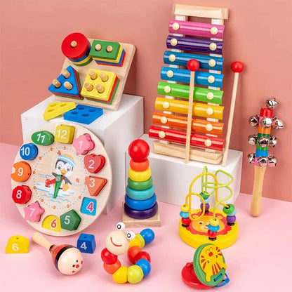 Montessori Wooden 3D Educational Toy | Colorful Blocks for Kids