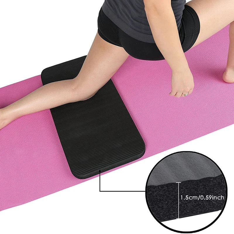 1.5cm Thick Non-Slip Yoga Knee Pad - Foam Fitness Cushion Mat