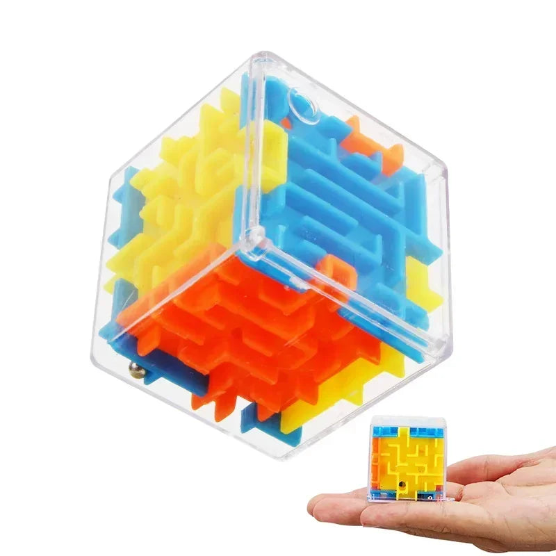 3D Maze Magic Cube | Six-Sided Transparent Puzzle Speed Cube