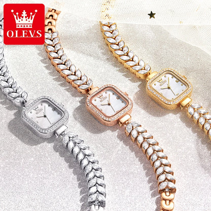 Luxury Women's Quartz Watch with Diamonds