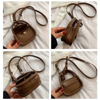 PU Leather Women’s Crossbody Saddle Bag