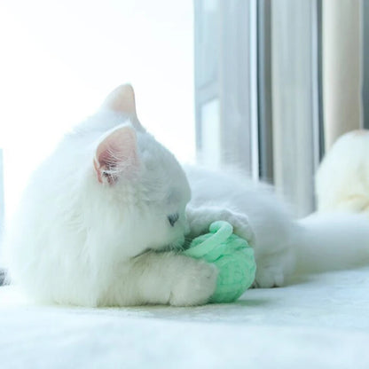 Colorful Yarn Balls with Bell for Cats – Interactive Chew Toy