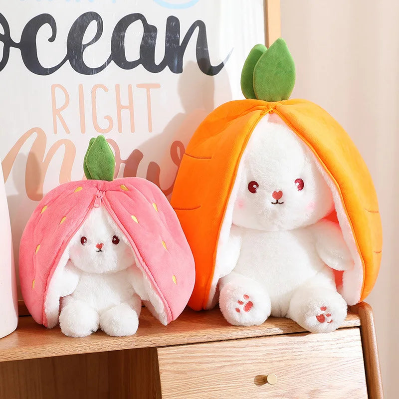 Cosplay Strawberry Carrot Rabbit Plush Toy