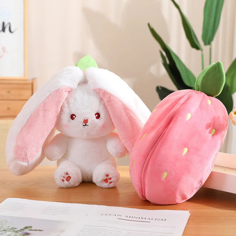 Cosplay Strawberry Carrot Rabbit Plush Toy