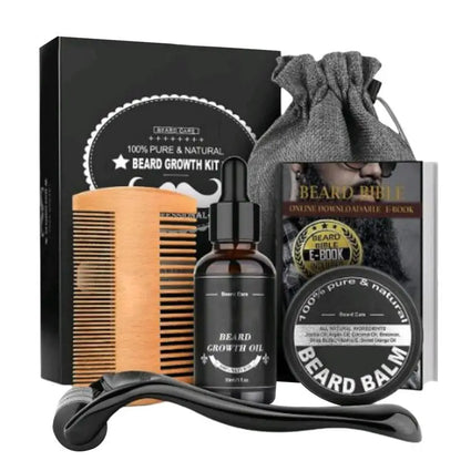 5 PCS Beard Growth Kit for Men– Essentials for Nourishment