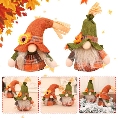 Fall Gnome Decor – Autumn Pumpkin & Sunflower Swedish Dwarf