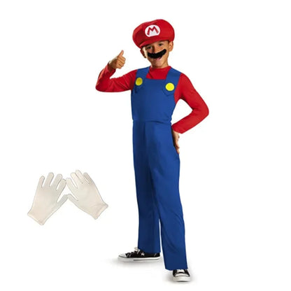 Child Anime Game Costume with Hat and Beard