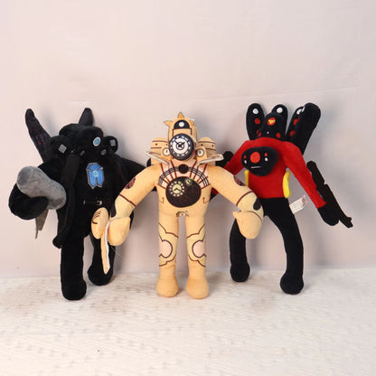 Skibidi Toilet Plush Toys – Titan, TV Man & Cameraman Dolls