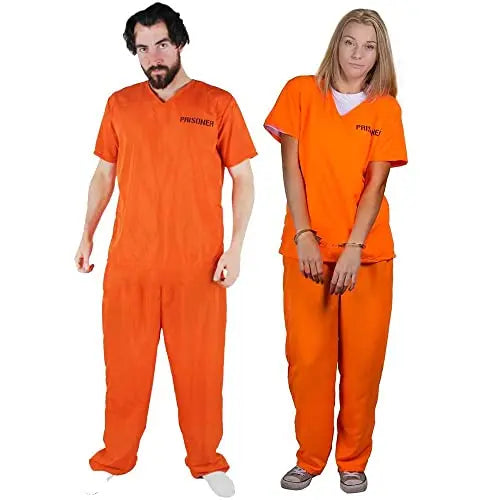 Cosplay Prisoner Halloween Costume | Orange 2PCS Set