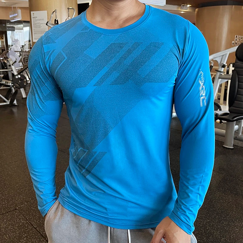 High-Quality Men's Fitness Compression Long Sleeve Running Shirt