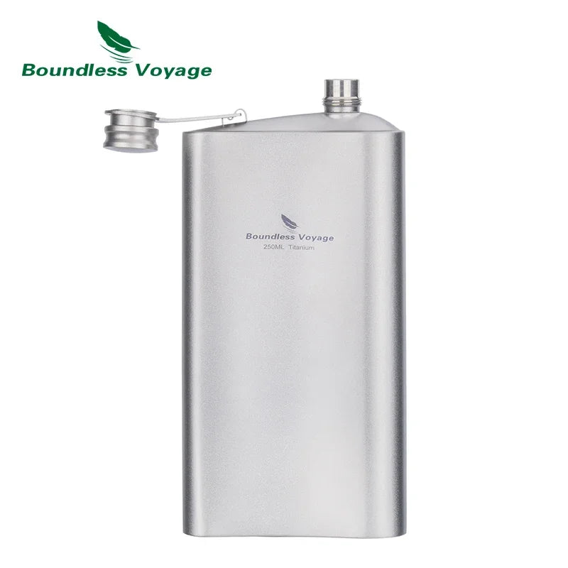 Boundless Voyage 250ml Titanium Hip Flask – Lightweight &amp; Durable