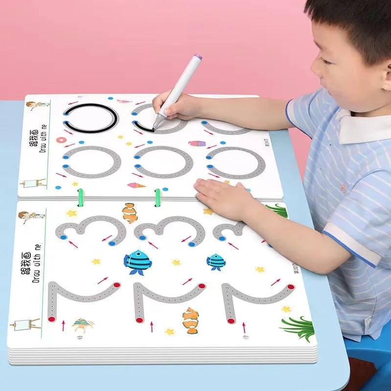 Montessori Drawing & Learning Toy Set – Pen Control & Math Game