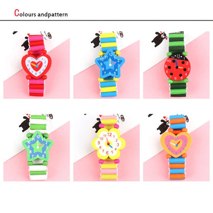 Kids Wooden Bracelet Watch – Fun Educational Time-Telling Toy