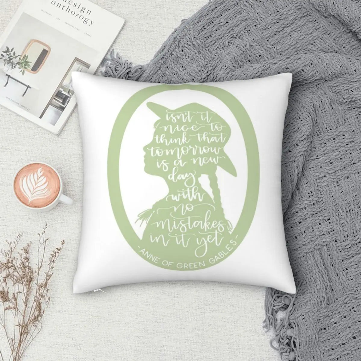 Anne of Green Gables Quote Pillowcase | Polyester Linen Velvet Throw Pillow Cover