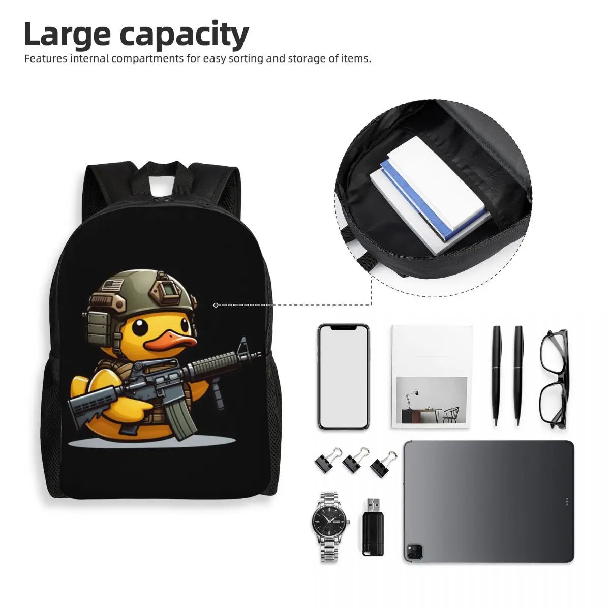 Custom Tactical Rubber Duck Backpack