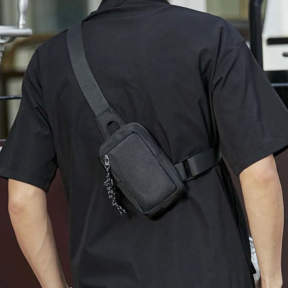 Trendy Men's Crossbody Bag - Japanese Street Style Mini Chest Bag