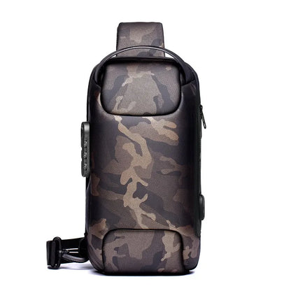 Men's Chest Bag | Waterproof Crossbody Bag with Anti-Theft Features