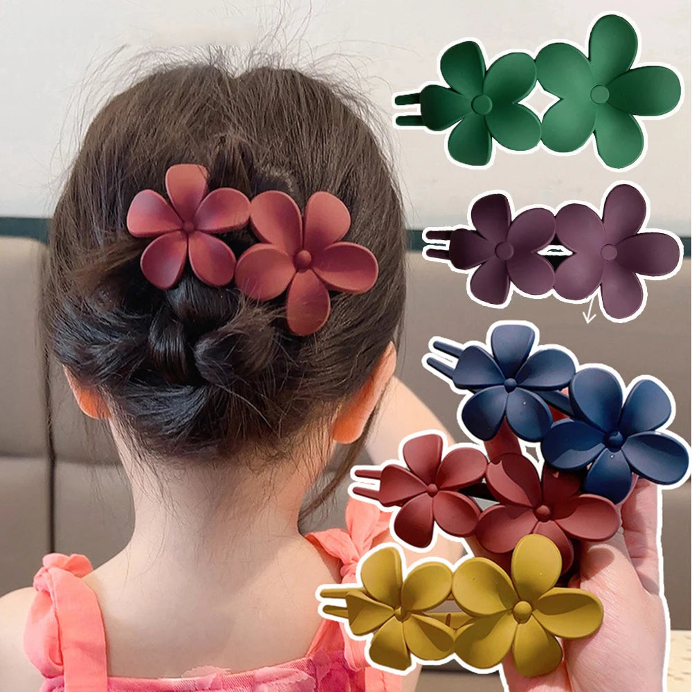 Frosted Flower Large Hair Clip