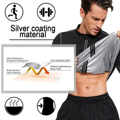 Men's Weight Loss Sauna Jacket: Thermal Sweat Body Shaper for Fat Burning