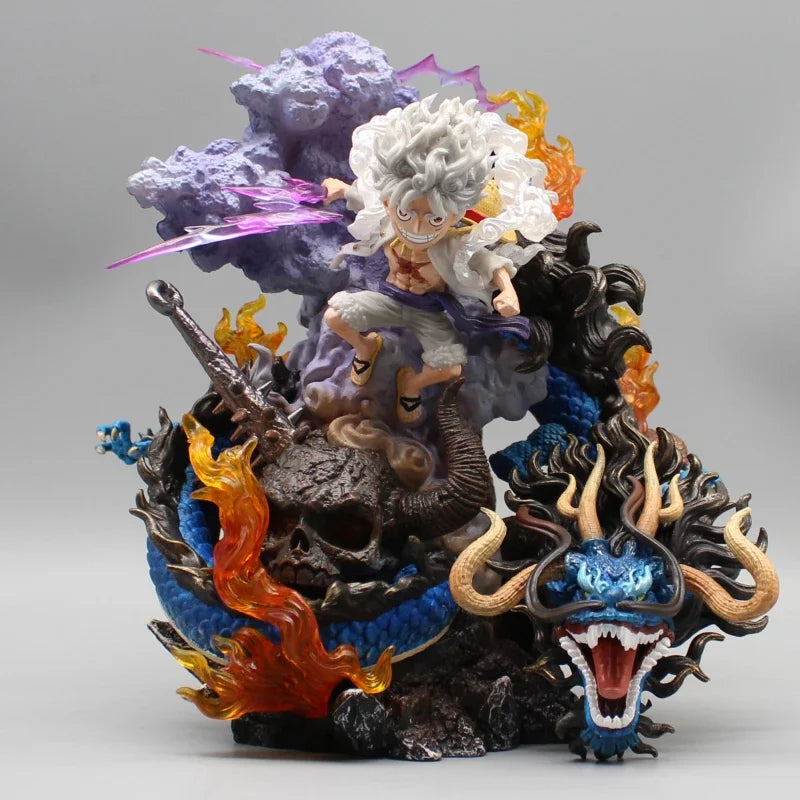 One Piece Luffy vs Kaido Gear 5 Action Figure Statue Gift