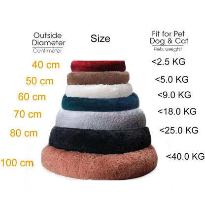 Donut Dog Bed | Large Round Plush Basket for Dogs