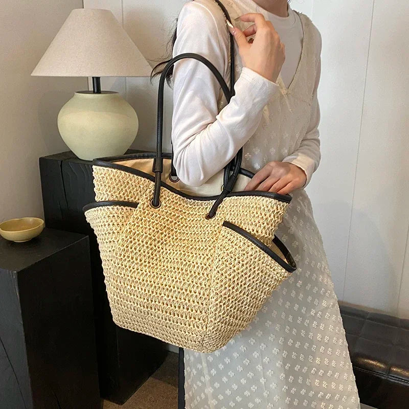 Straw Casual Simple Shoulder Bags