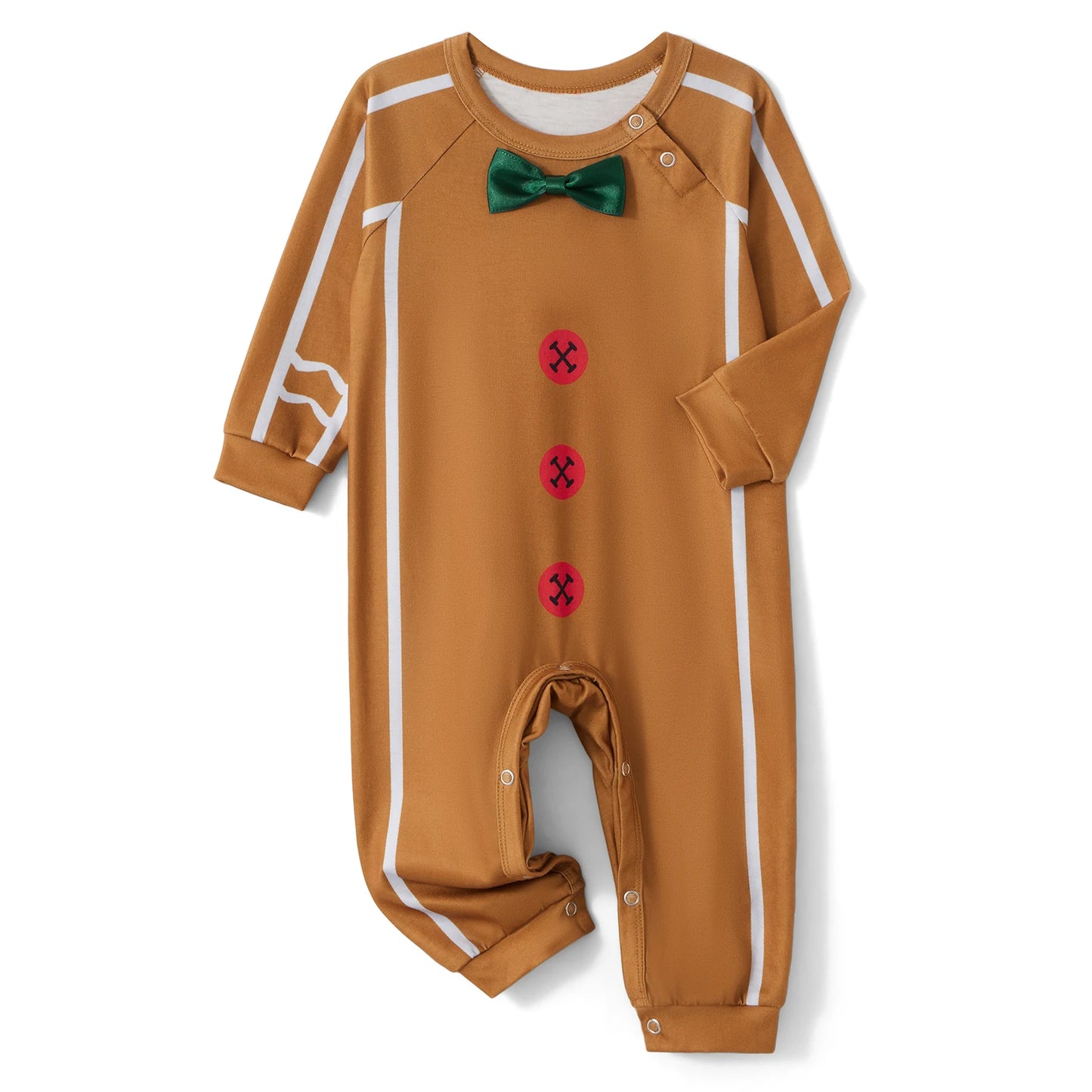 Family Matching Christmas Pajamas – Gingerbread Man Print Sleepwear Set