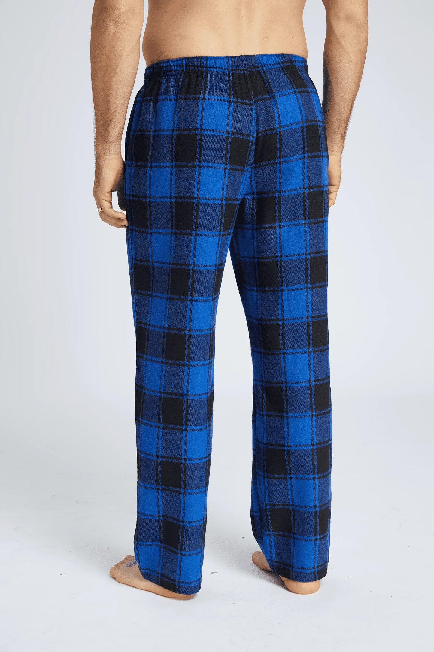 JupiterSecret 3-Piece Men's Flannel Pajama Set - Cotton Plaid Lounge Pants