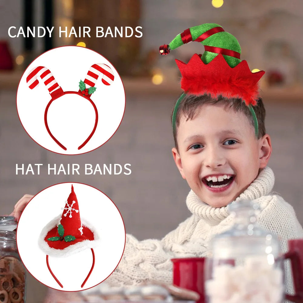 Funny Christmas Headbands with Deer Antlers