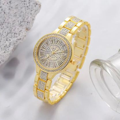 Luxury Women's Watch & Jewelry Set - Rhinestone Diamond Gift