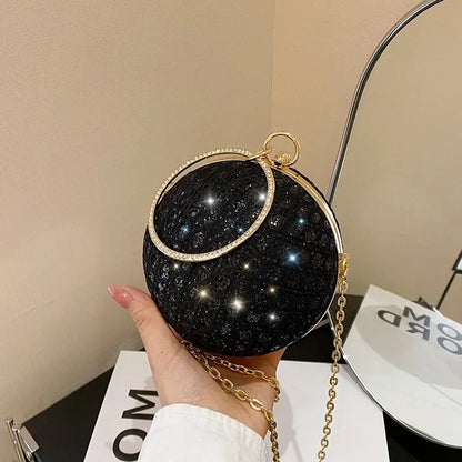 Sparkly Round Evening Purses for Women