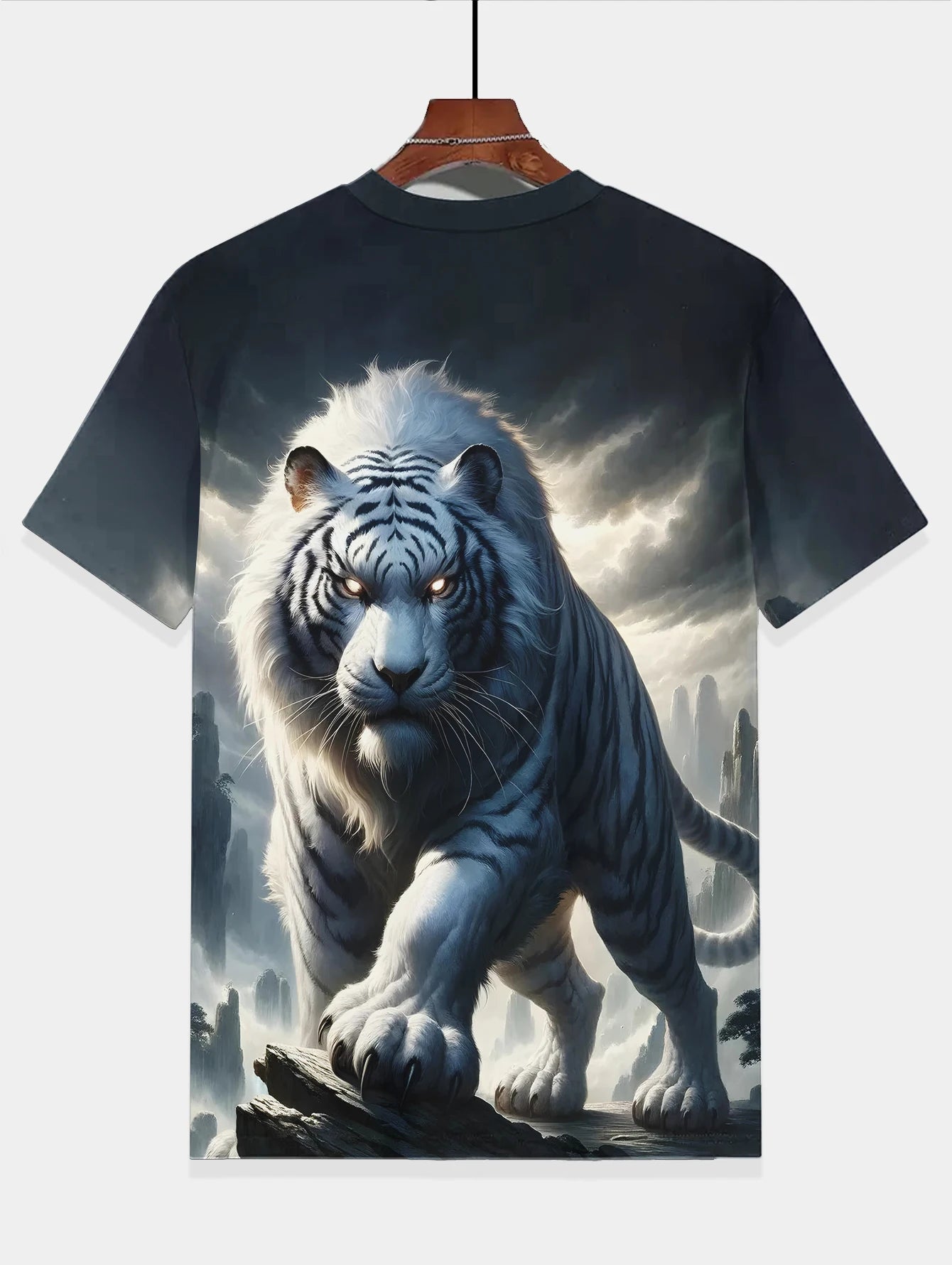 Kids' Cool 3D Tiger Print T-Shirt