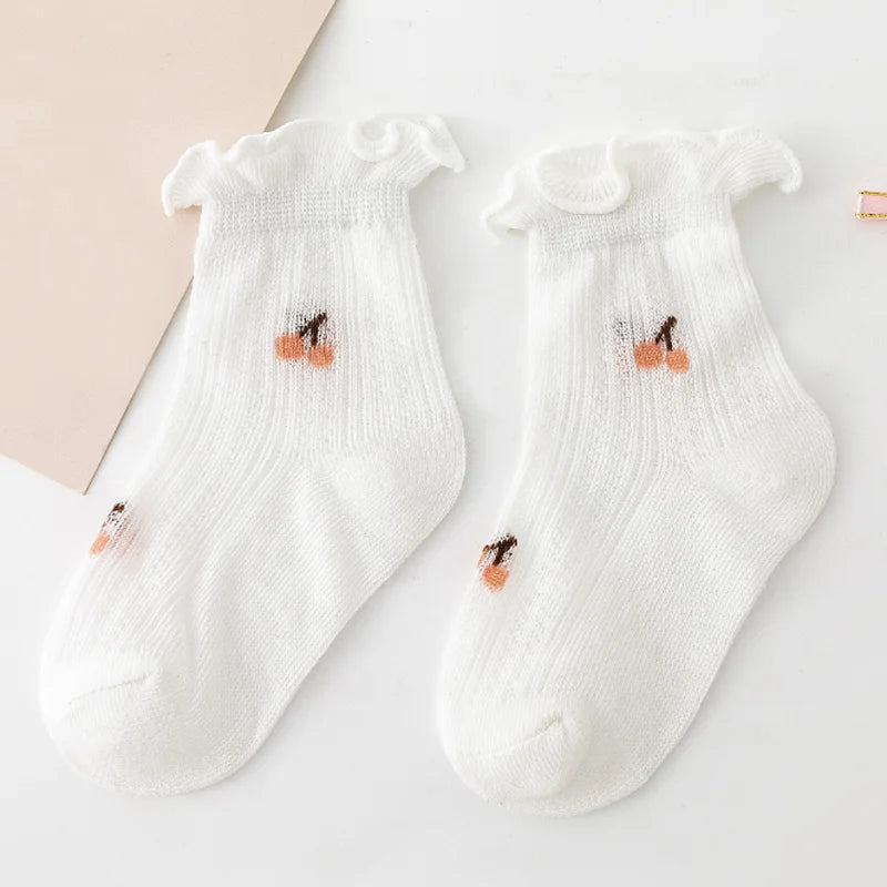 3 Pairs Newborn Summer Thin Casual Socks – Soft Cotton