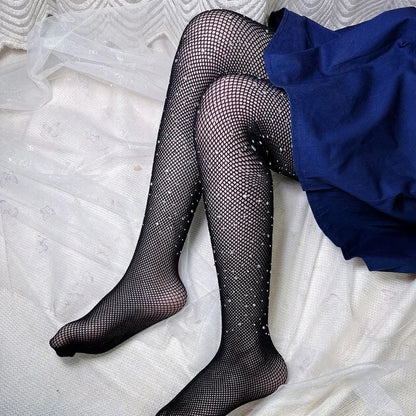 Hollow Lace Rhinestone Glitter Pantyhose for Children Series 2