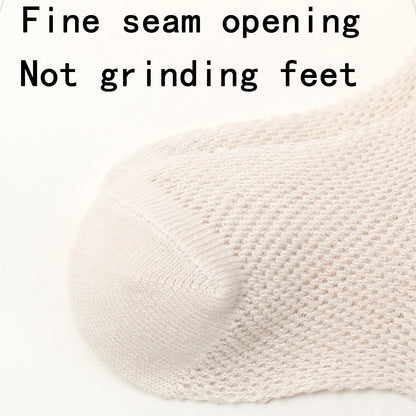 Breathable mesh cotton blend ankle socks