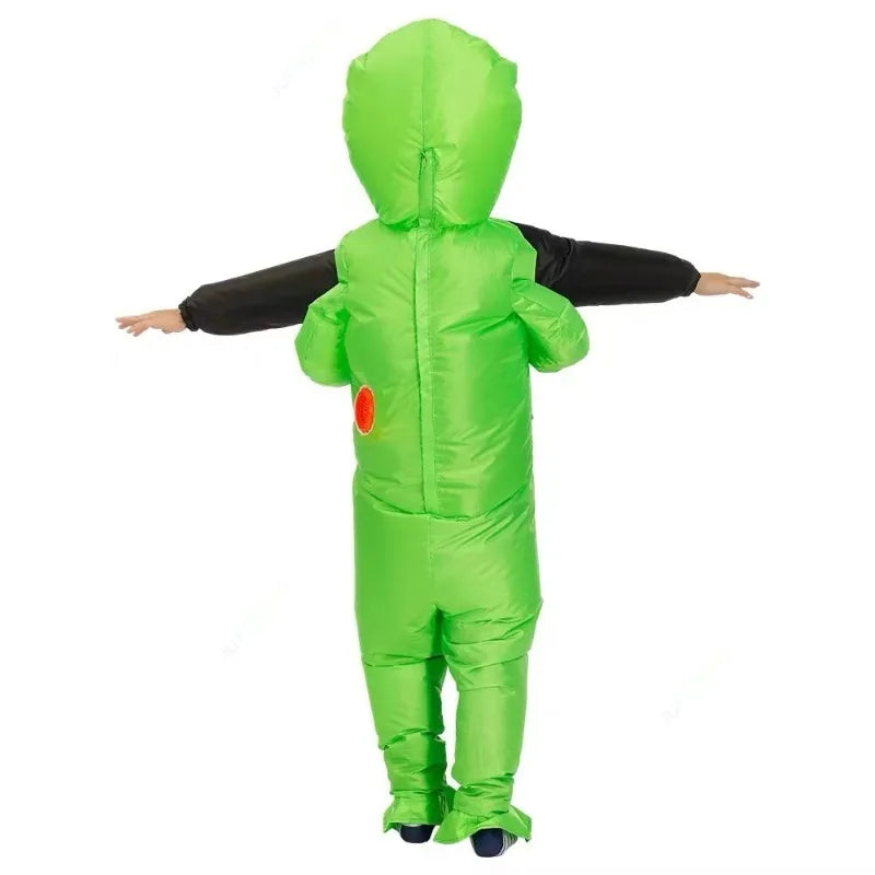 Kids & Adult Green ET Alien Inflatable Costume - Halloween Party Cosplay