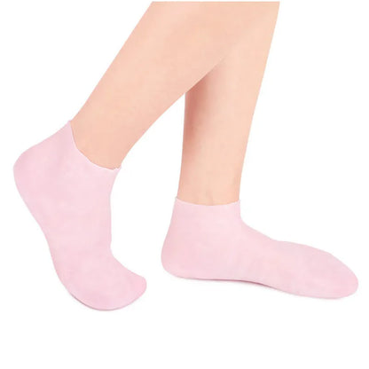 1 Pair Silicone Moisturizing Heel Socks – Exfoliating Gel for Callus & Cracked Skin Relief