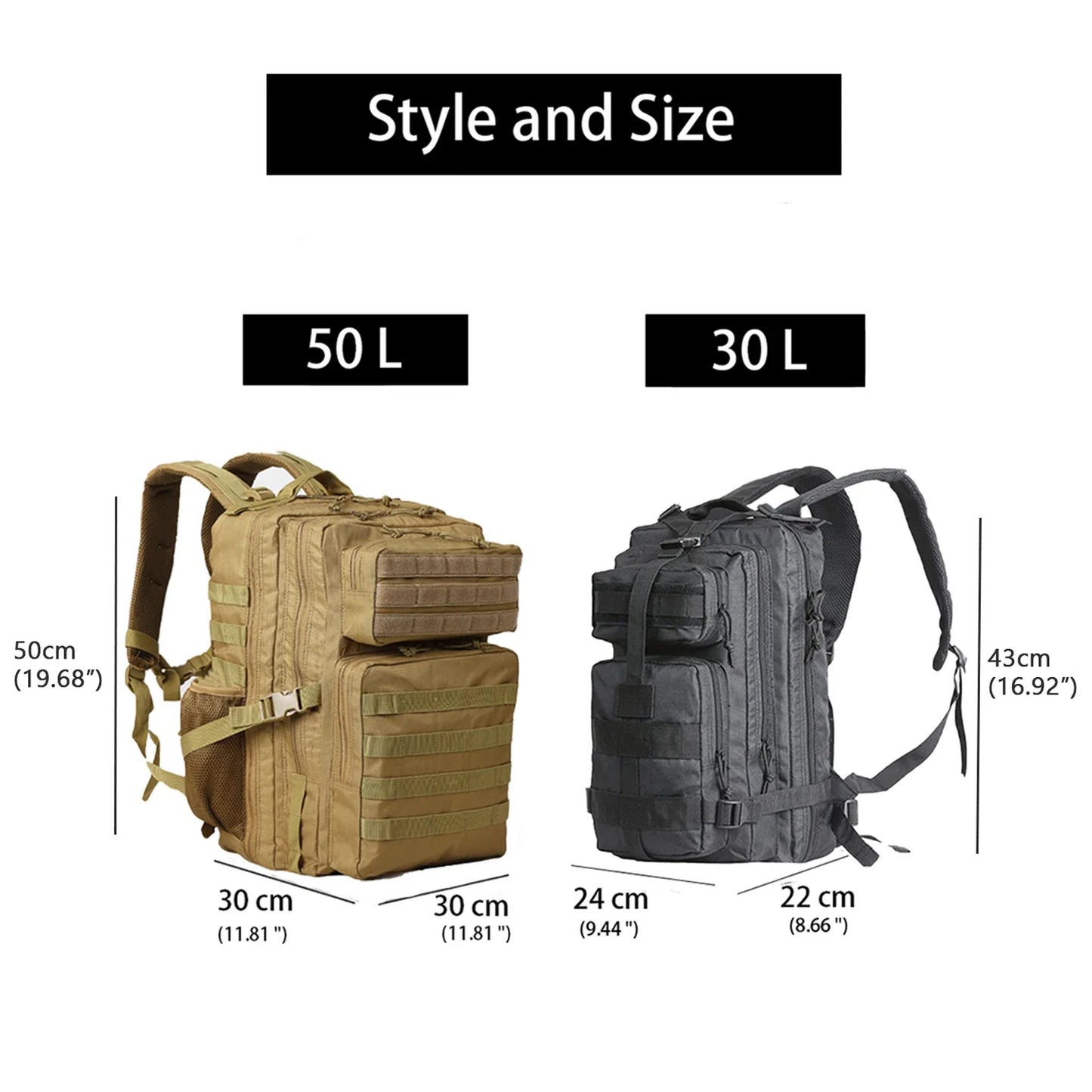 30L/50L Softback Outdoor Rucksack