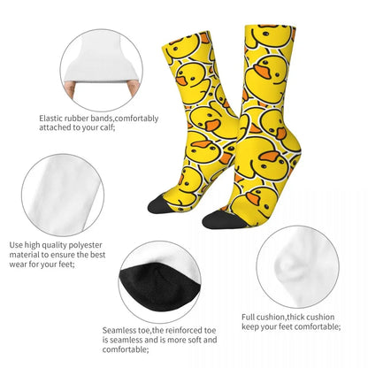 Yellow Duck Socks Cute Non-slip Soccer Socks