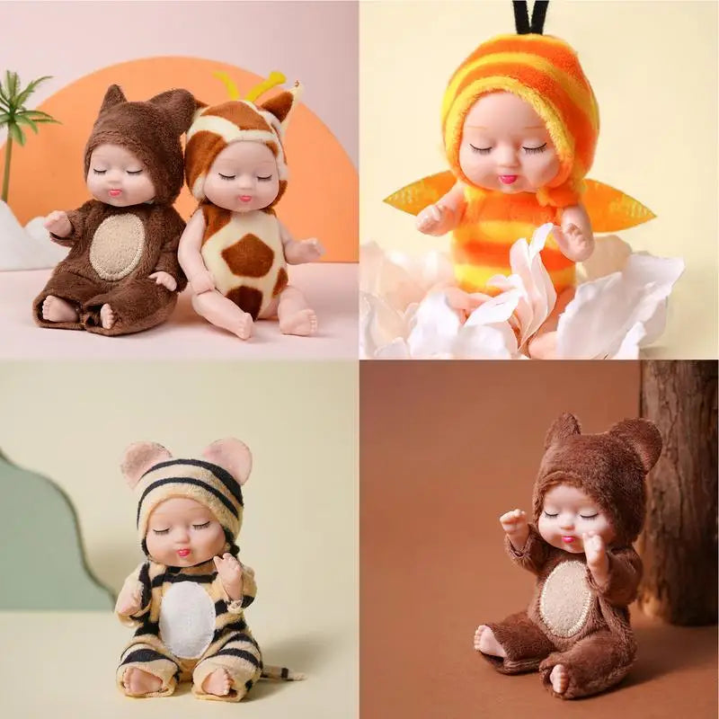 11cm Mini Cute Sleeping Princess Reborn Doll - Toy for Kids