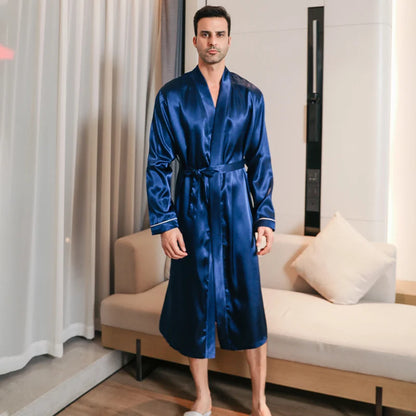 Men's Silk Pajamas – Thin Oversized Style