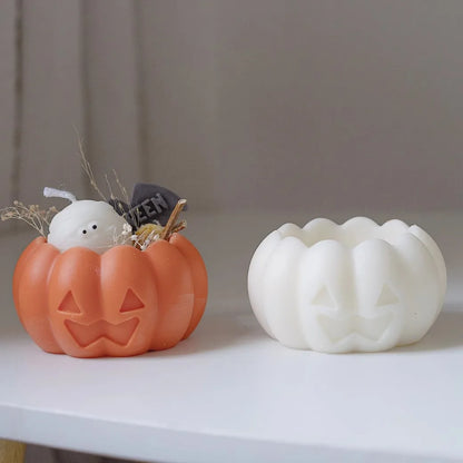 Halloween Pumpkin & Ghost Silicone Candle Mold for DIY Crafts