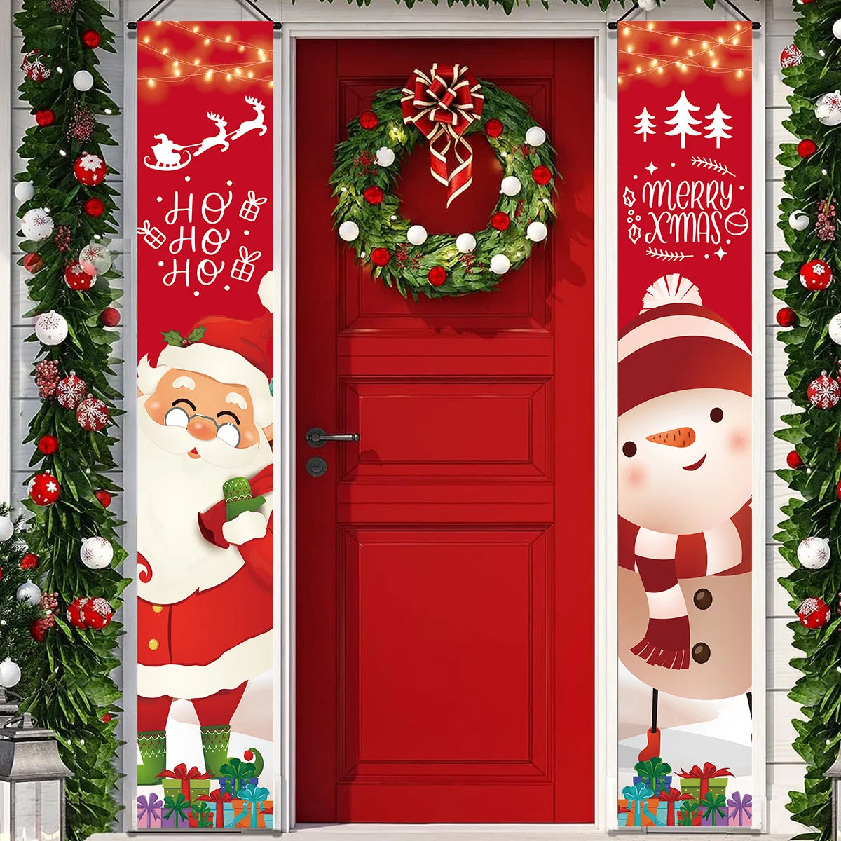 Merry Christmas Door Banner Decoration–Hanging Ornament