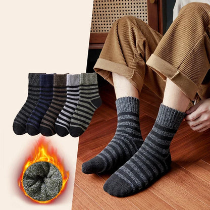 5 Pairs Super Thick Winter Merino Wool Socks | Warm & Cozy for Cold Weather